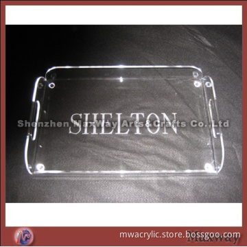Crystal Durable Hotel Acrylic Cookie/Bottle Tray